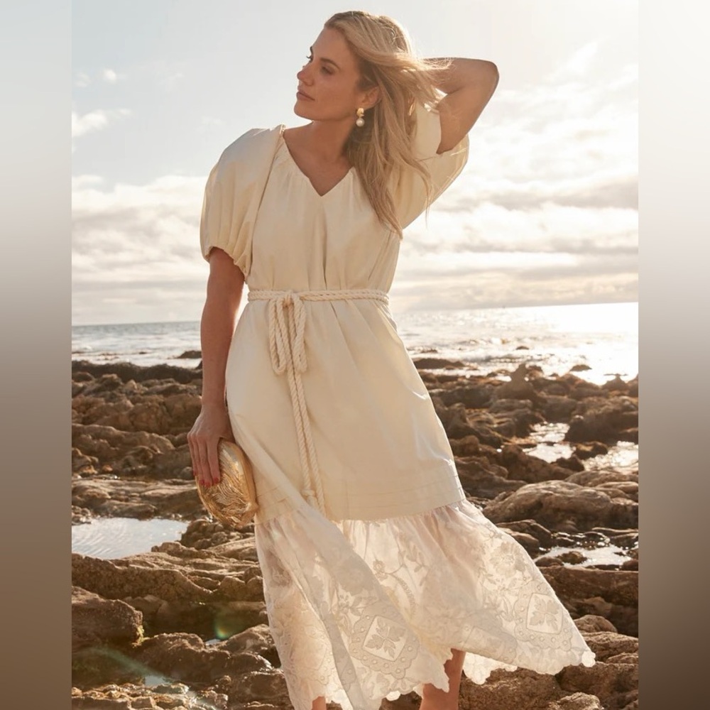Tuckernuck X Studio McGee Cream Cotton Lace Juniper Dress